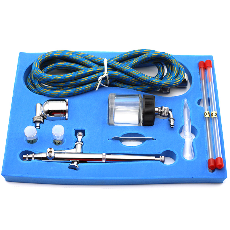 Airbrush Compressor Kit - Portable Dual Action Airbrush Air Compressor