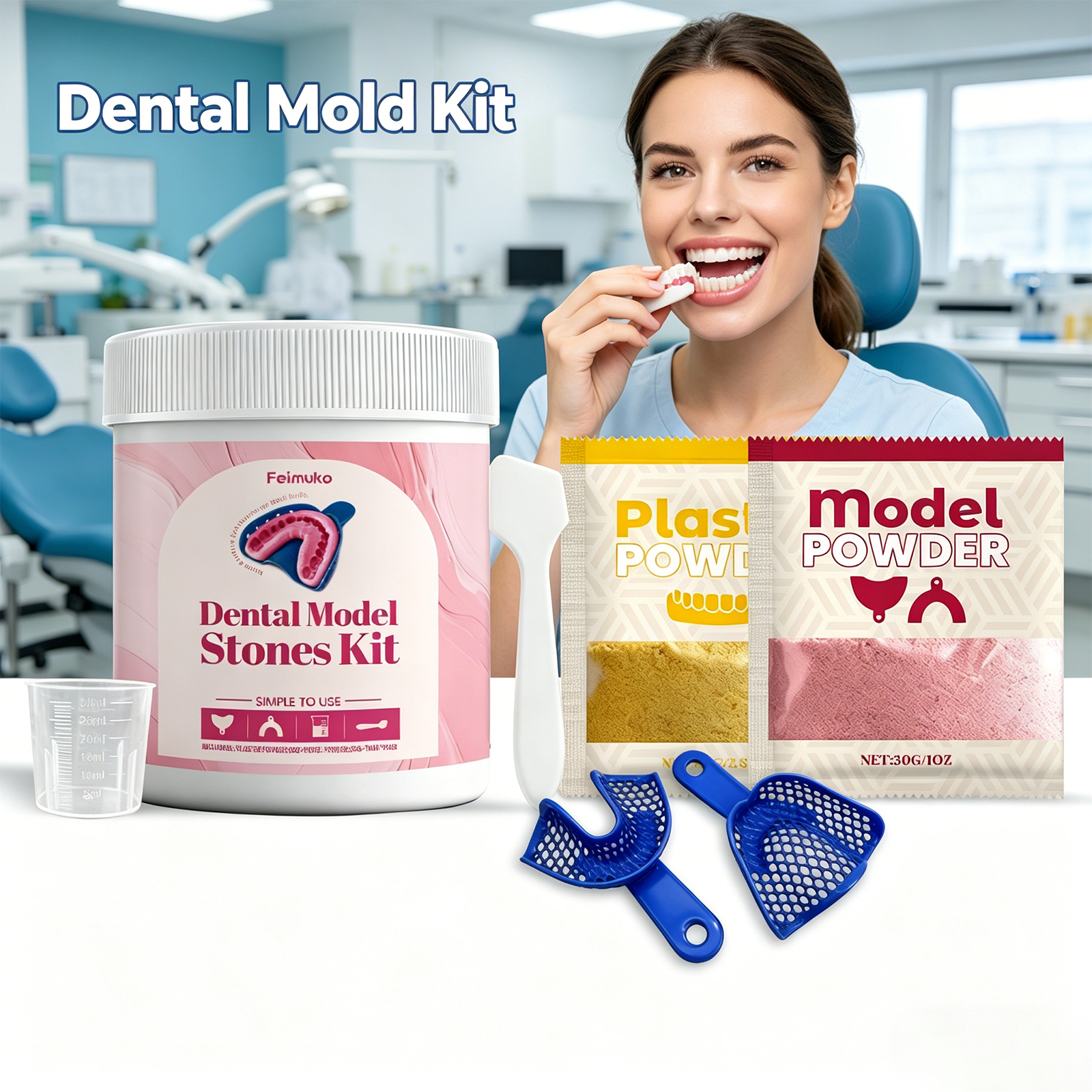 Model Kit Tool Set - Feimuko ﻿dental Mold Kit Teeth Impression
