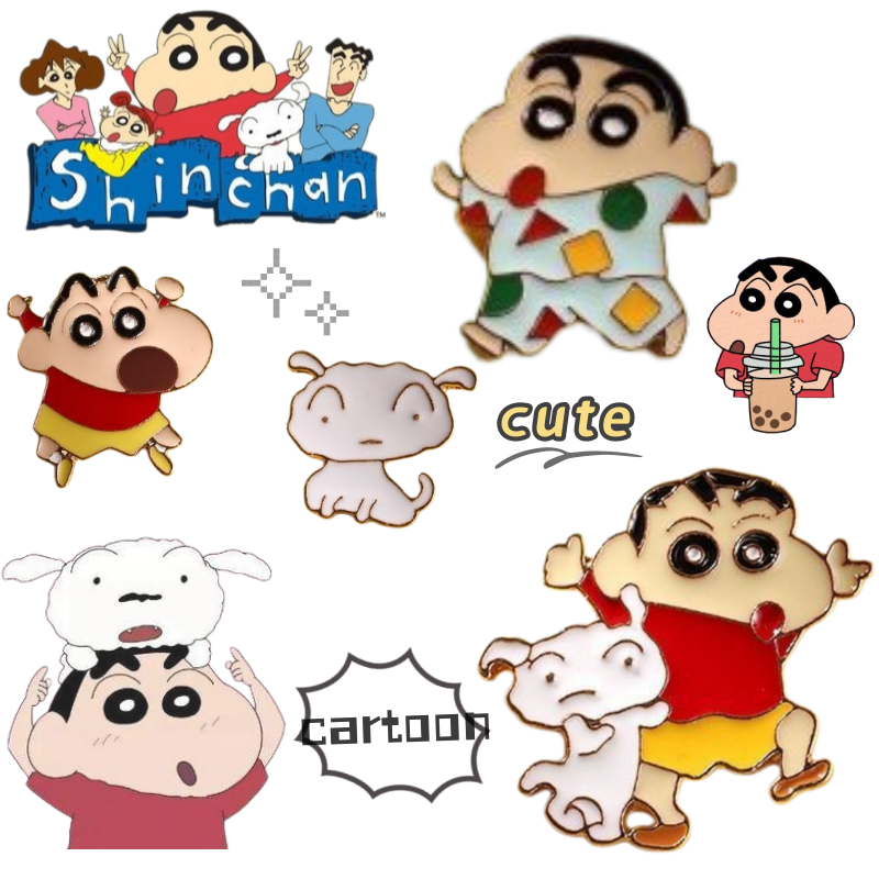 Model Kit New - Crayon Shin-chan Pochi badge cute cartoon