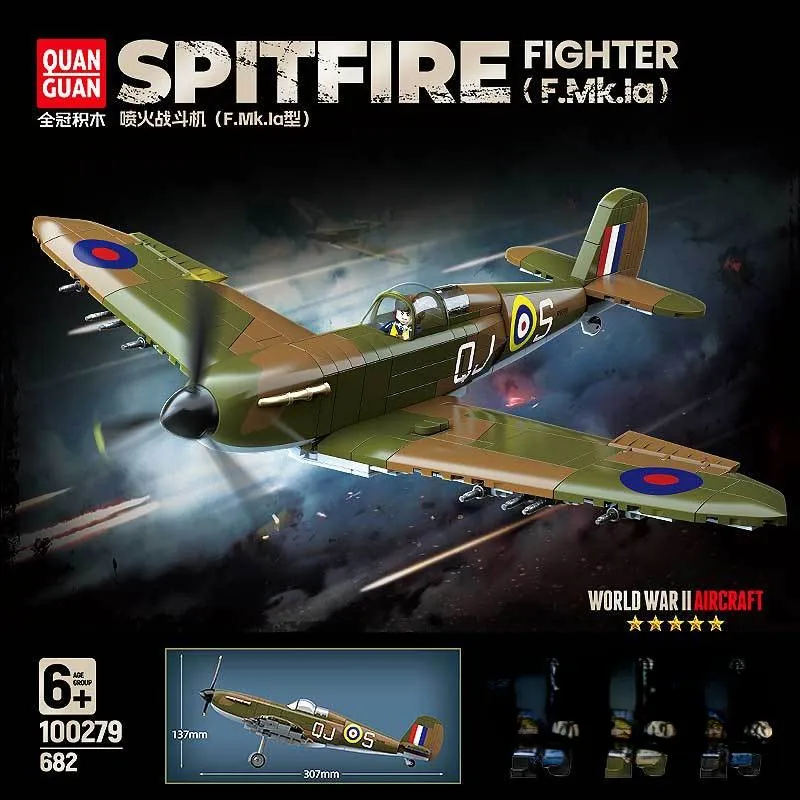 Model Kit Spitfire - UK Spitfire Fighter Military Plane Building