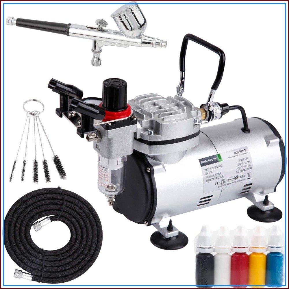 Airbrush Compressor Kit - Airbrush Kit with Compressor AS18-2K, 20-23L/min,