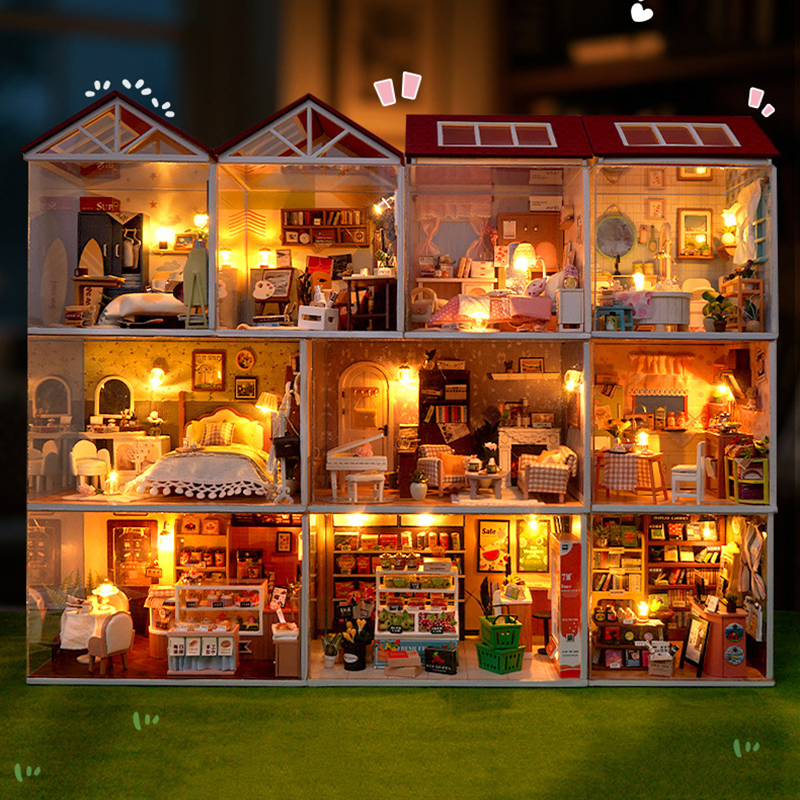 Model Kit Centaur - DIY Wooden Dollhouse Mini Bedroom Kitchen
