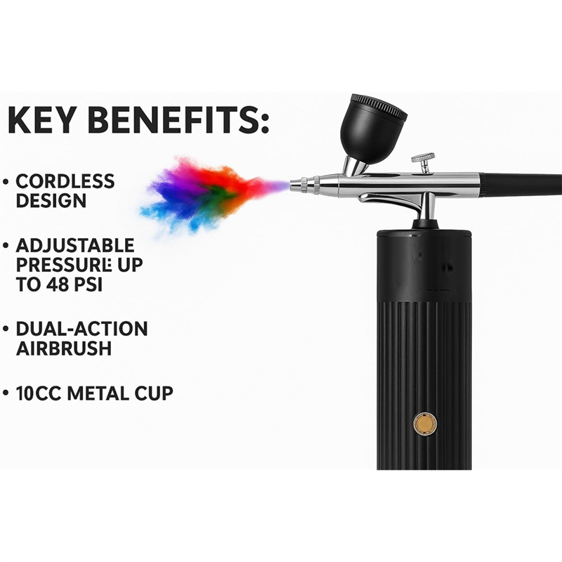 MOPHE-Cordless Airbrush Set, R - Airbrush Compressor Kit avaliação e preço
