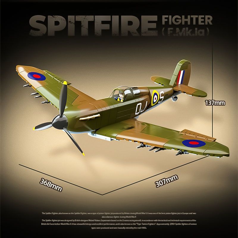 Building block assembled milit - Model Kit Spitfire avaliação e preço
