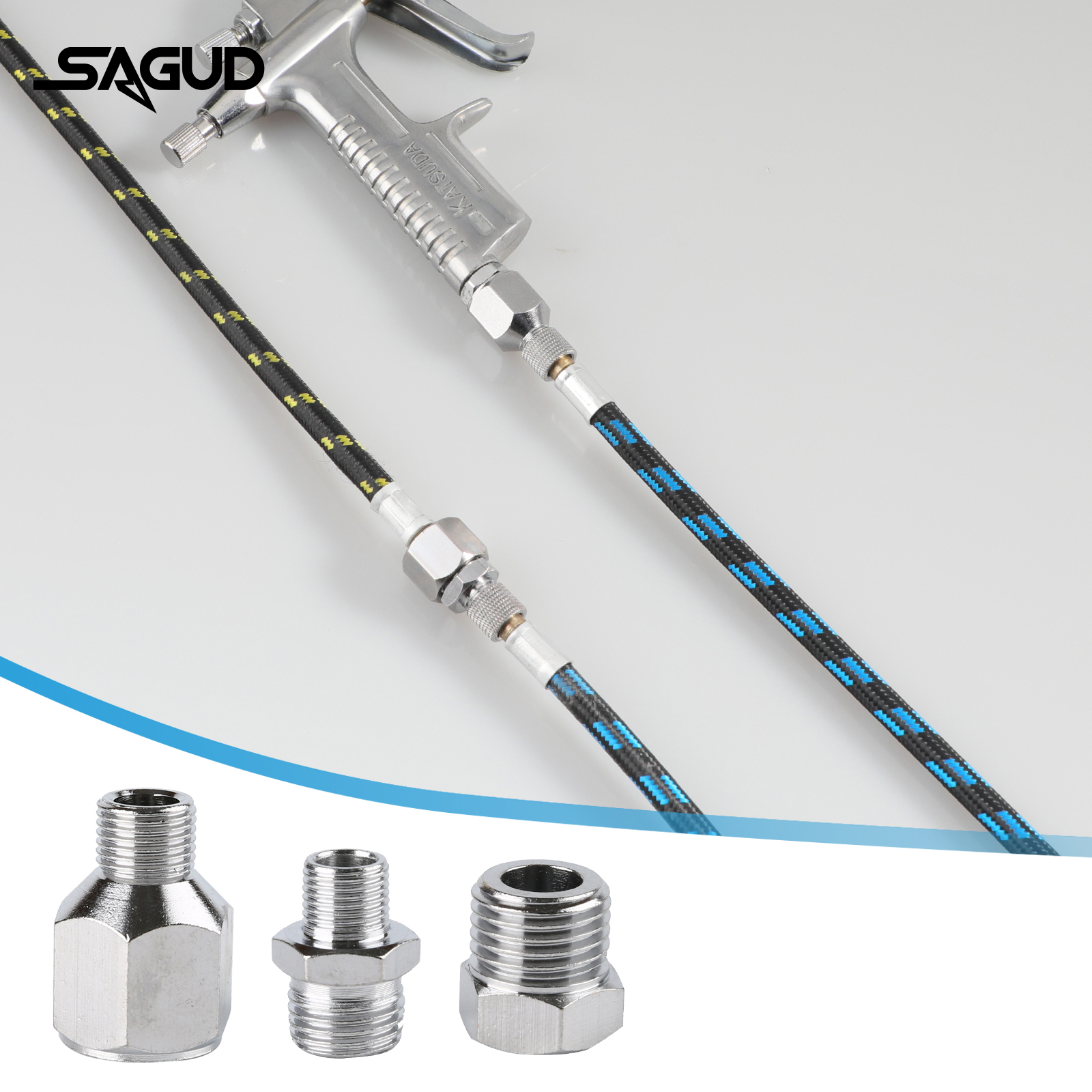 SAUGD 9PCS/Set Airbrush Adapto - Airbrush Compressor Kit avaliação e preço