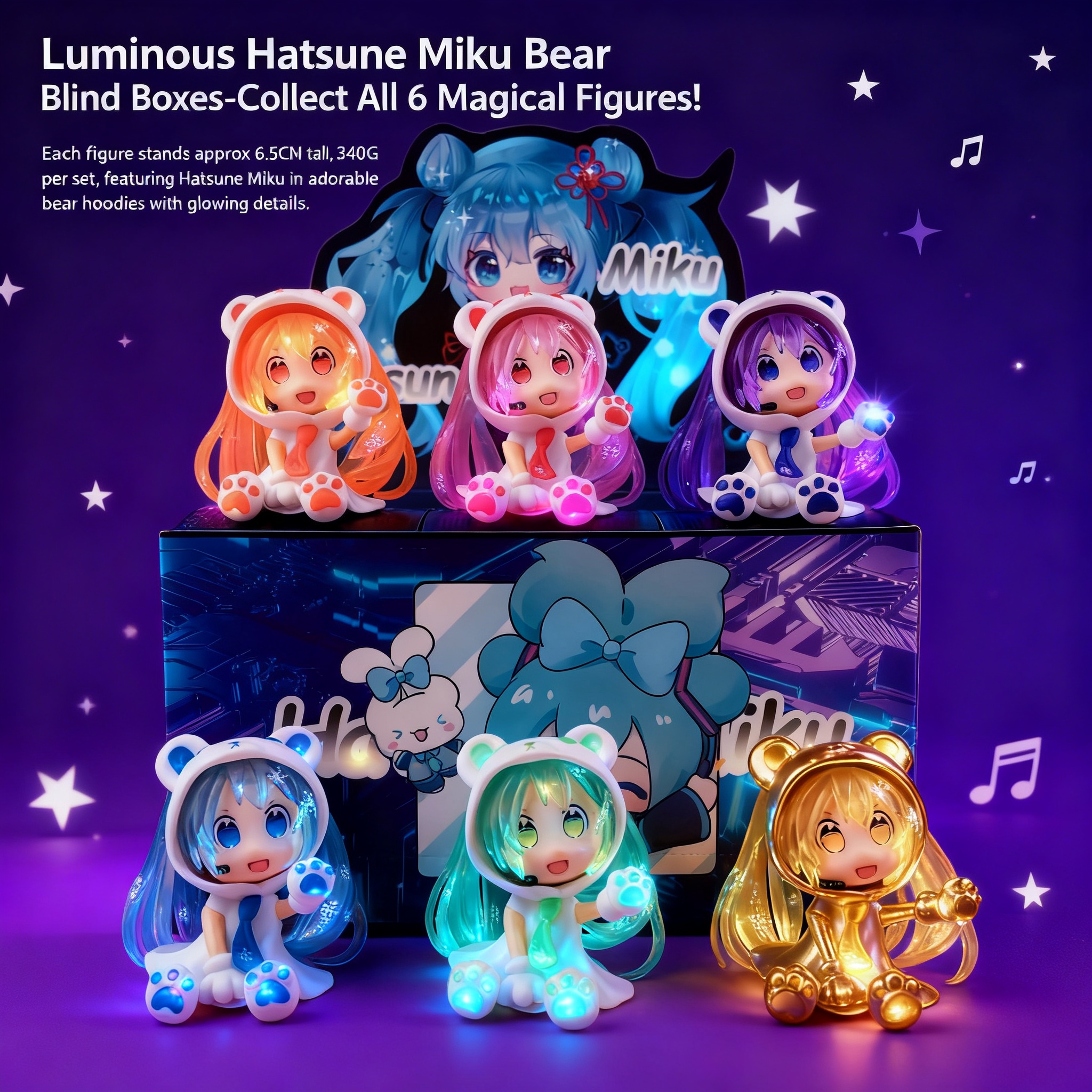 Glow in the Dark Hatsune Miku  - Model Kit Box avaliação e preço