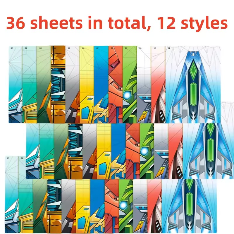 12 Models 36 Colored Papers Pa - Model Kit Airplane avaliação e preço