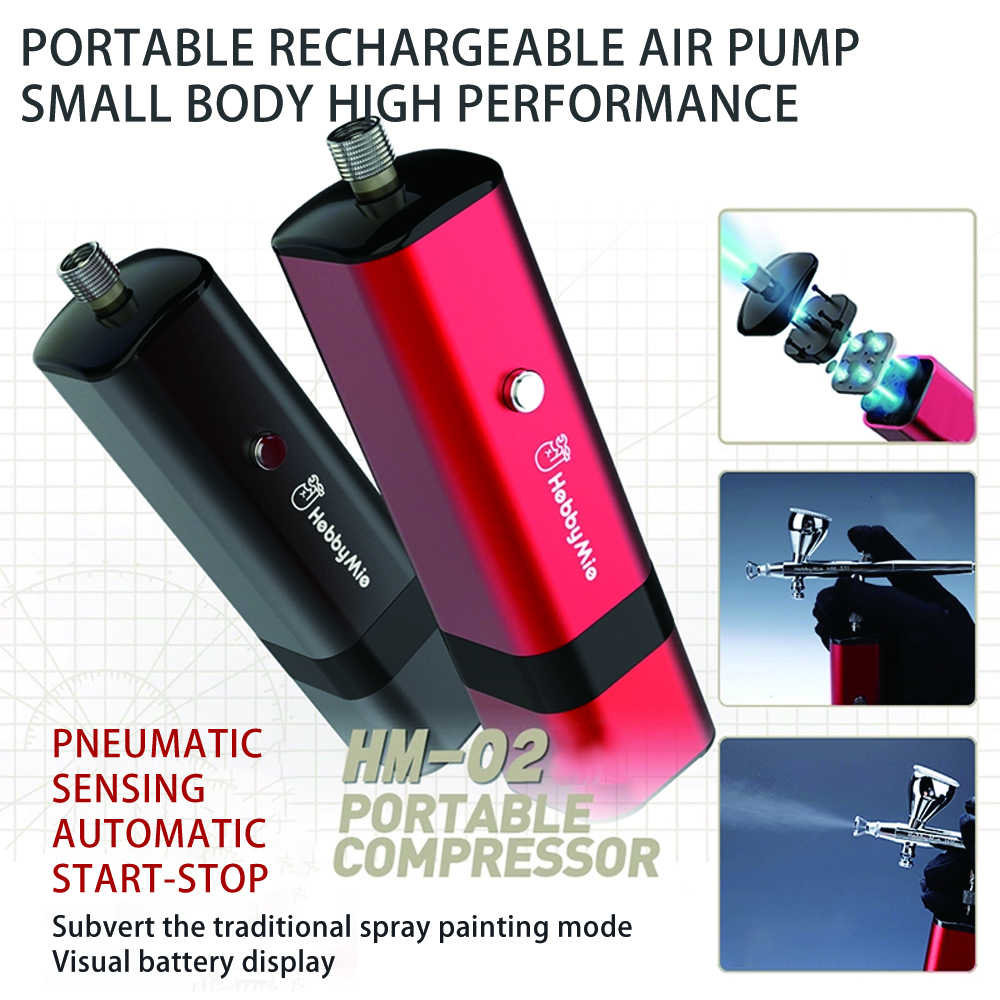 HM-02 Handheld Portable Compre - Airbrush Compressor Kit avaliação e preço