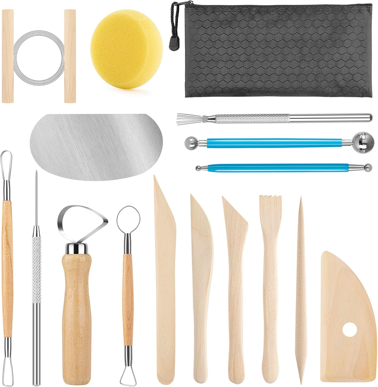 Pottery Tool Kit, 17pcs Polyme - Model Kit Tools avaliação e preço
