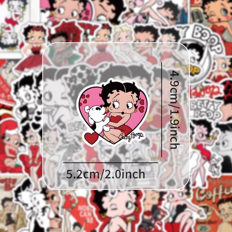 New 50PCS Betty Boop Sticker A - Model Kit New avaliação e preço