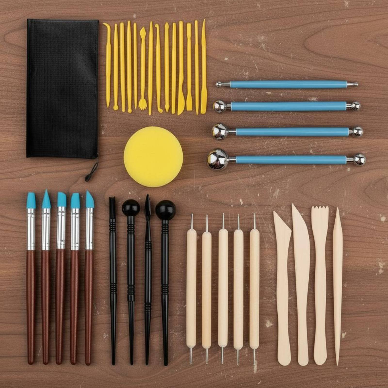 38 Pieces 38 Piece Clay Modeli - Model Kit Tools avaliação e preço