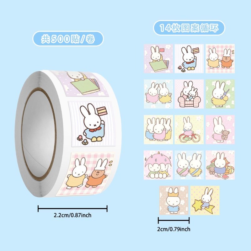Miffy 500pcs Roll Sticker High - Model Kit Game avaliação e preço