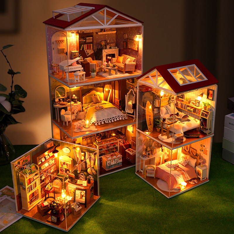 DIY Wooden Dollhouse Mini Bedr - Model Kit Centaur avaliação e preço