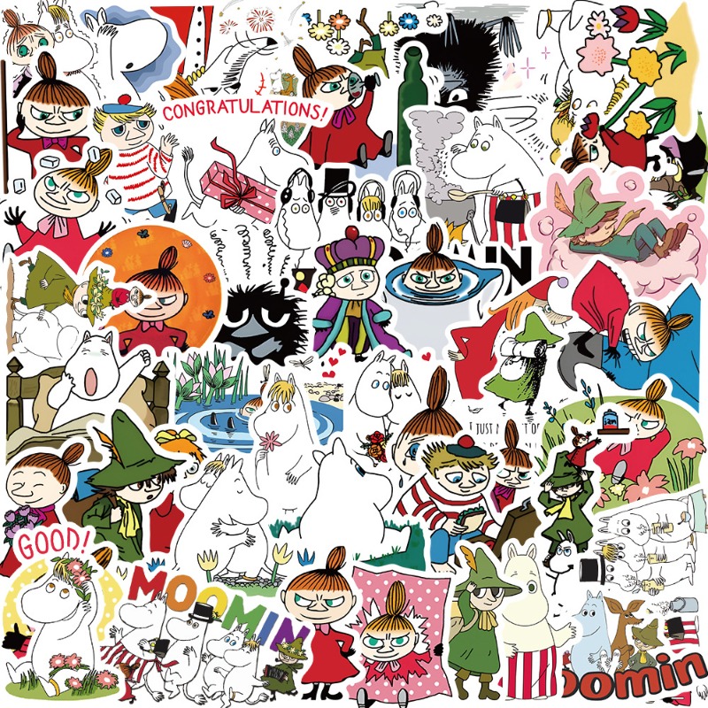 New Moomin Valley 50PCS Sticke - Model Kit Game avaliação e preço