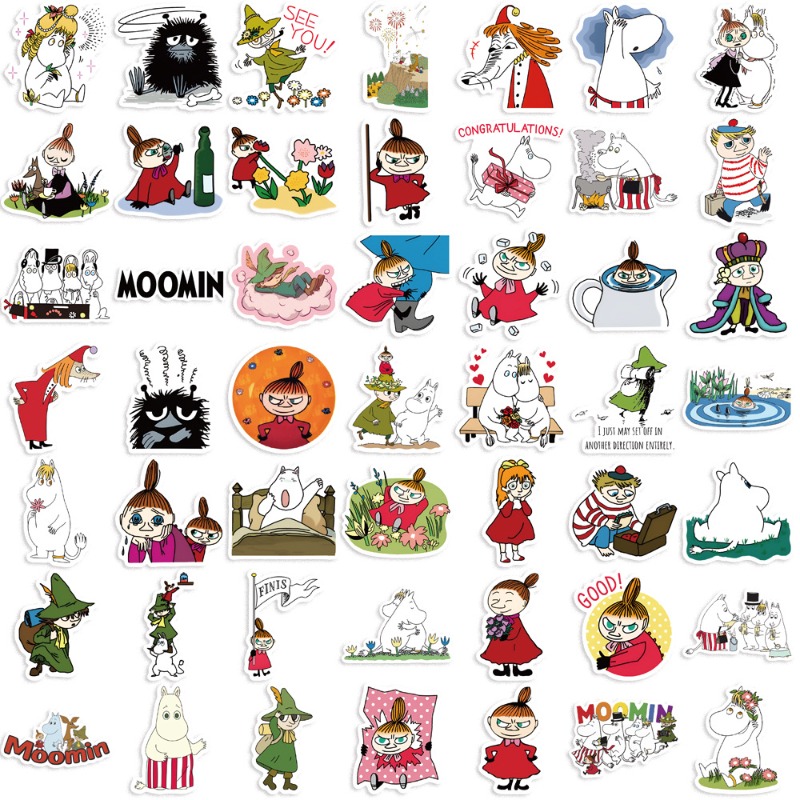 New Moomin Valley 50PCS Sticke - Model Kit Game avaliação e preço